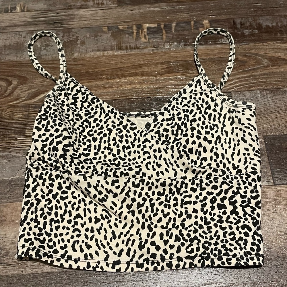Cheetah cropped tank
